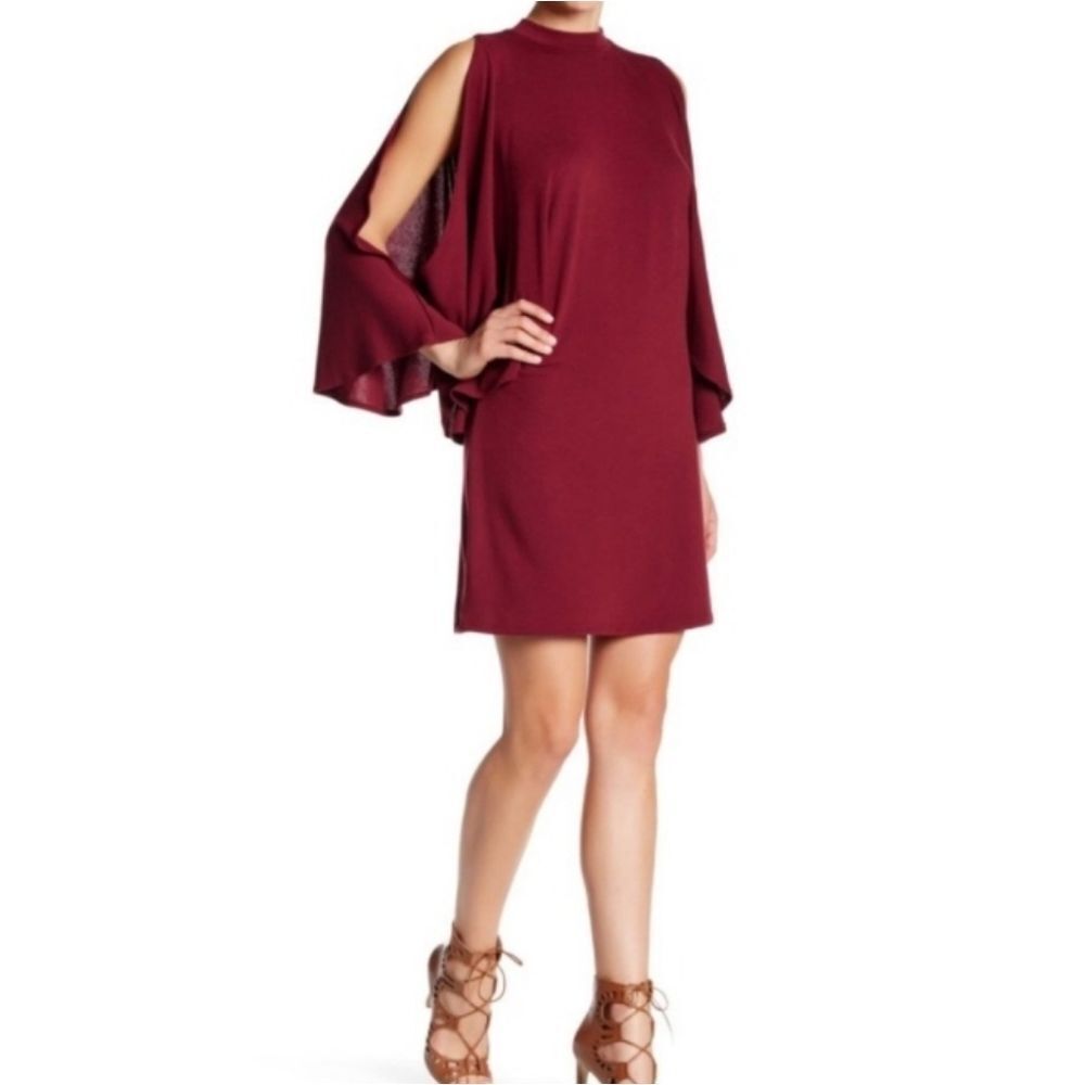Go Couture purple Split Flutter Sleeve Dress size XL